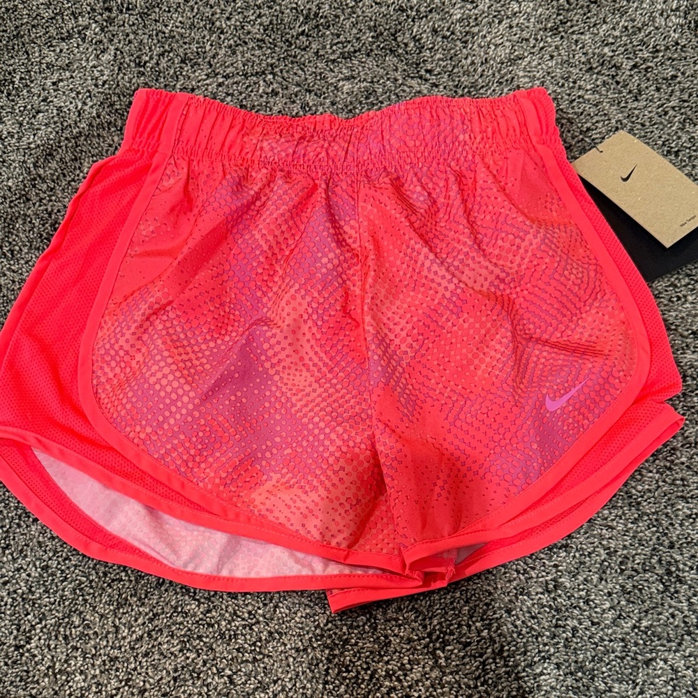 Nike Women's Vibrant Pink/orange  Athletic Shorts. NWT